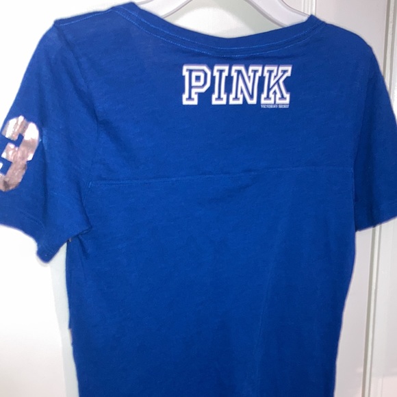 Indianapolis Colts PINK V Neck Blue Football Jersey Shirt Blouse Small - Picture 6 of 8